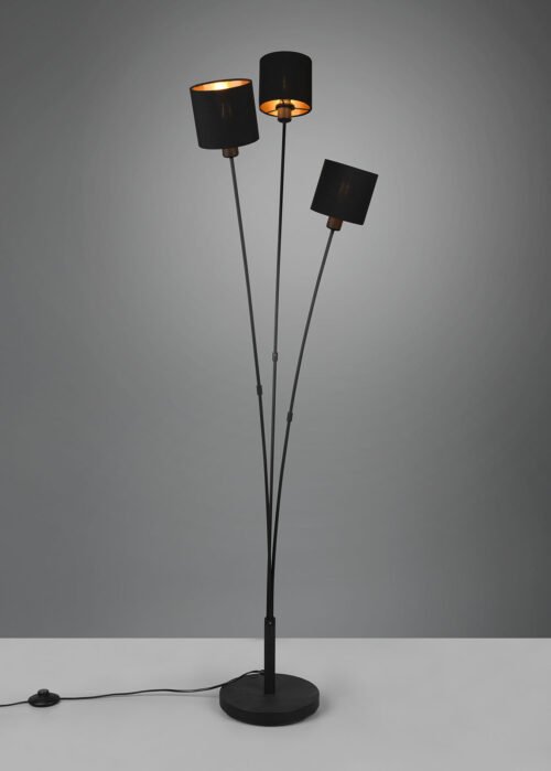 ZACHARY lattiavalaisin musta 3-osainen