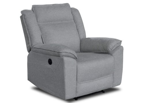 Nojatuoli-recliner DELTA vaaleanharmaa