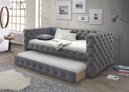 Sänky BOTEL 90x200 vaaleanharmaa