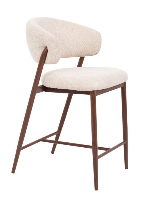 Baarituoli THOMAS beige/pähkinä