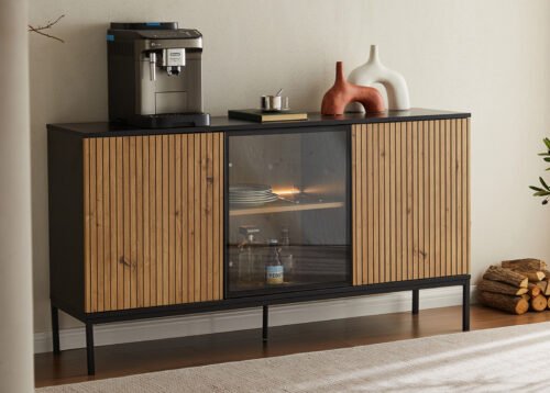 Lipasto SABRINA 154 tummanharmaa/tammi