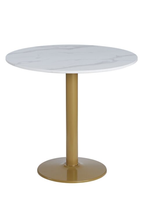Ruokapöytä OSKAR valkoinen marmori/kulta