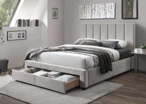 Sänky DARIO beige sametti