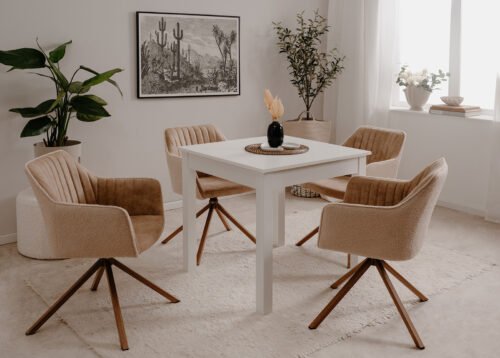 Jatkettava pöytä COLTON 80 valkoinen - Image 5