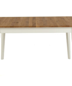 Jatkettava ruokapöytä MAIJA tammi/valkoinen (120-160x80 cm) (Öljytty)