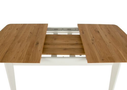 Jatkettava ruokapöytä MAIJA tammi/valkoinen (120-160x80 cm) (Öljytty) - Image 6