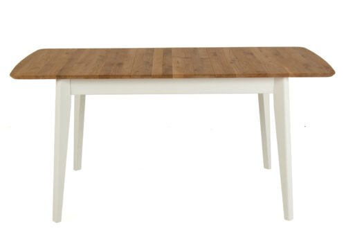 Jatkettava ruokapöytä MAIJA tammi/valkoinen (120-160x80 cm) (Öljytty)