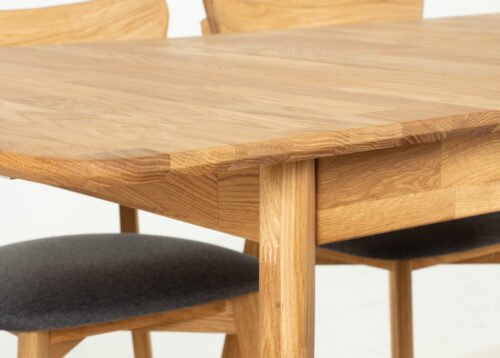 Jatkettava ruokapöytä MARI Rustic tammi (120-160x80) - Image 3