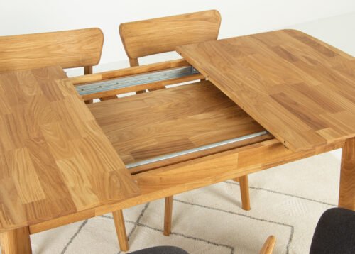 Jatkettava ruokapöytä MARI Rustic tammi (120-160x80) - Image 5