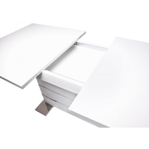 Jatkettava ruokapöytä MILANO valkoinen 160-200x90cm - Image 2