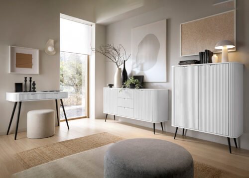 Kirjoituspöytä ZORRO T103 valkoinen/musta - Image 5