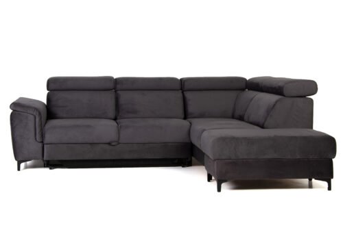 Kulmadivaanivuode FLORO oikea, tummanharmaa