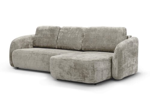 Kulmadivaanivuodesohva PORE oikea vaaleanharmaa (Cremona 81) - Image 3