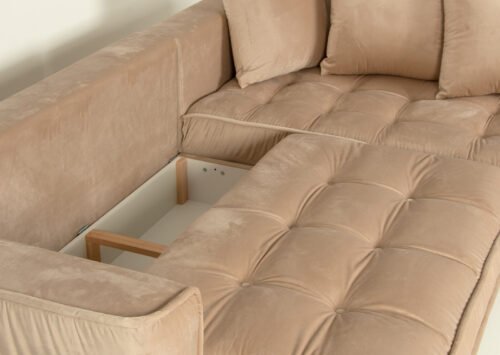 Divaanivuodesohva BELLA Set 3 oikea beige (Piano 03) - Image 3