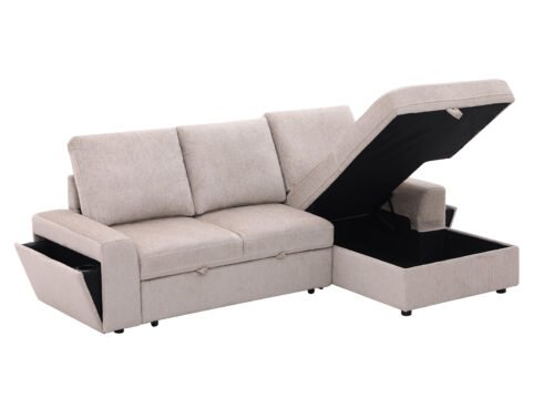 Kulmavuodesohva KOBE beige oikea - Image 6