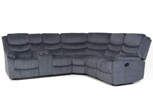 Recliner-kulmasohva PERU siniharmaa