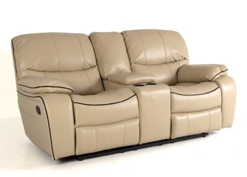 Recliner-sohva DALTON 2-hengen beige/Buff(A32D) konsolilla - Image 2