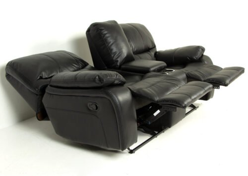 Recliner-sohva DENVER 2-istuttava Musta PU(A32D) - Image 3