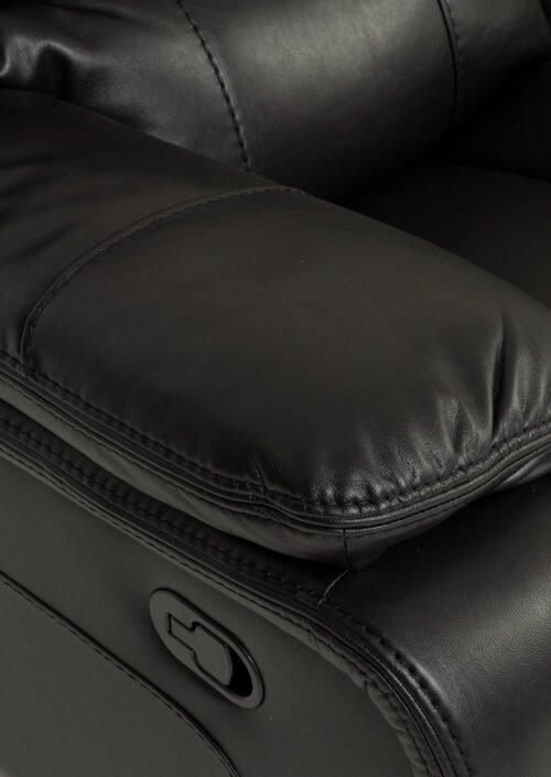 Recliner-sohva DENVER 2-istuttava Musta PU(A32D) - Image 5