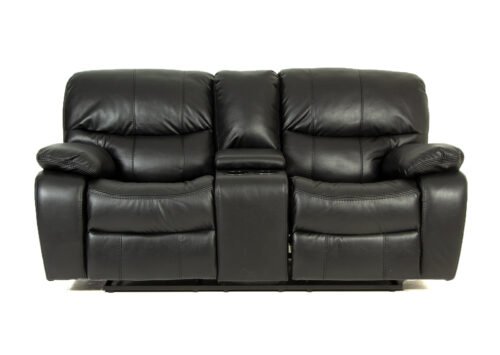 Recliner-sohva DENVER 2-istuttava Musta PU(A32D)