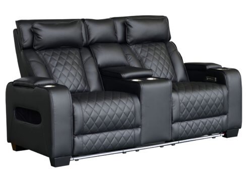 Recliner -sohva CINEMA 2-istuttava musta - Image 2
