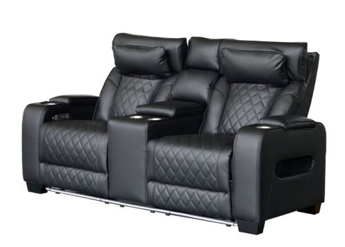 Recliner -sohva CINEMA 2-istuttava musta - Image 4
