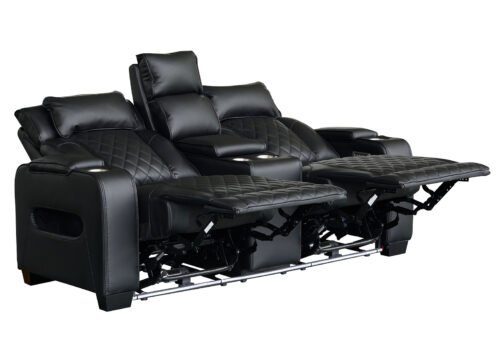 Recliner -sohva CINEMA 2-istuttava musta - Image 6