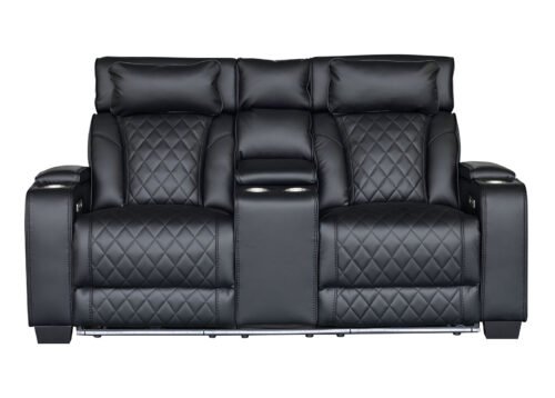 Recliner -sohva CINEMA 2-istuttava musta