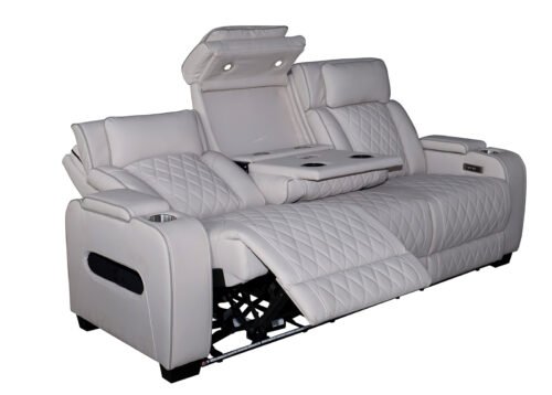 Recliner-sohva CINEMA 3-istuttava beige - Image 6