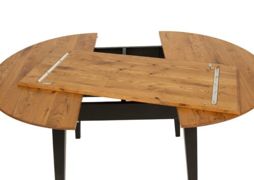 Ruokapöytä GENOVA Rustiikkinen hunajatammi/Wenge (100-140x100 cm) (Öljyvaha) - Image 5