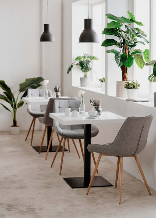 Ruokapöytä QUATTRO 70 valkoinen/musta - Image 4