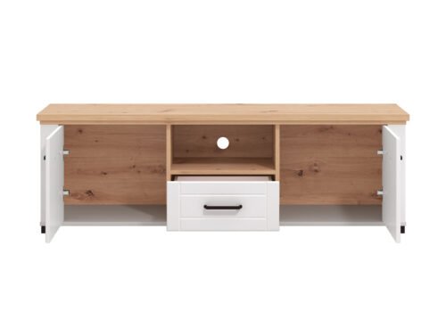 TV-taso VALERIA 150 3K1F valkoinen/artisan-tammi - Image 2