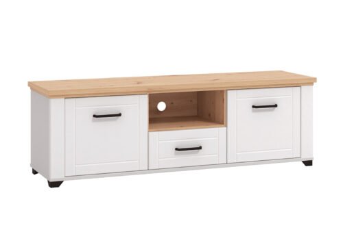 TV-taso VALERIA 150 3K1F valkoinen/artisan-tammi - Image 4