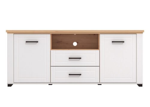 TV-taso VALERIA 160 3K2F valkoinen/artisan-tammi - Image 2