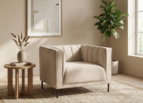 CONDO nojatuoli, beige sametti