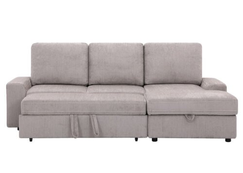 Kulmadivaanivuodesohva KAIRO oikea vaaleanbeige - Image 4