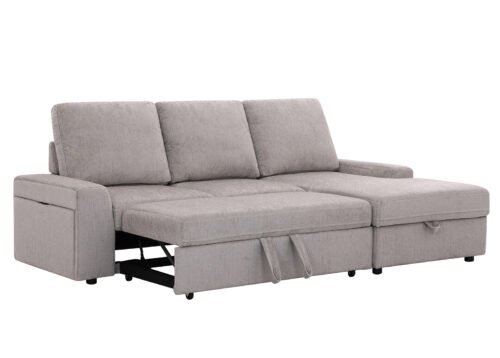 Kulmadivaanivuodesohva KAIRO oikea vaaleanbeige - Image 6