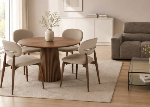 Tuoli SYRI beige PU/pähkinä - Image 2