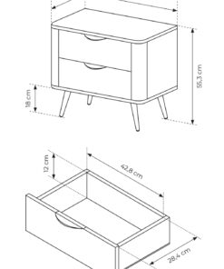 Yöpöytä VEERA tumma tammi - Image 6