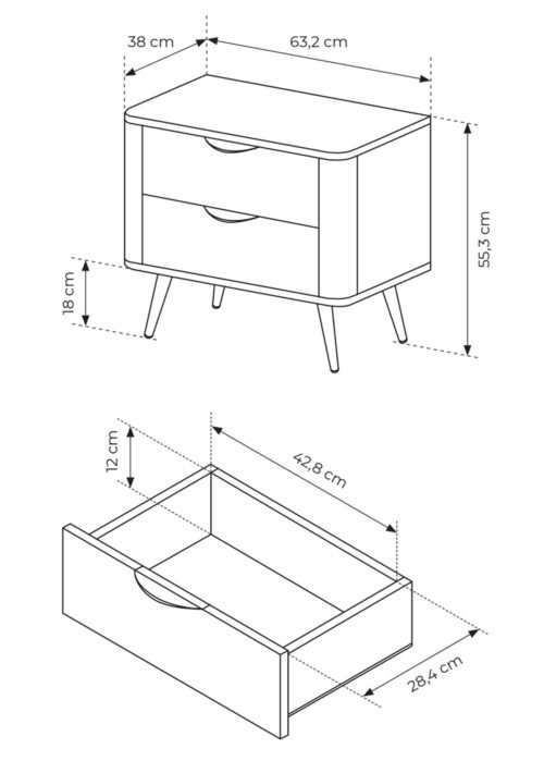 Yöpöytä VEERA tumma tammi - Image 6